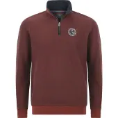 Jan Vanderstorm Comfort Fit Sweatshirt donkerrood, Effen