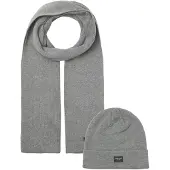 Jack & Jones Sjaal 'JACDna' grijs gemêleerd / zwart / wit