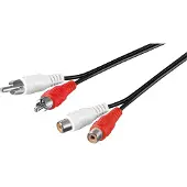 Pro stereo-audioverlengkabel 2x RCA-stekker naar 2x RCA-bus 10 m