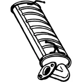 Bosal Einddemper 219-095 Bosal voor o.a. SUZUKI