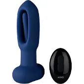 ANOS - anale vibrator met tongvorm - siliconen - blauw