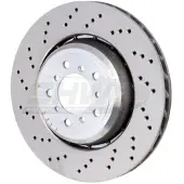 SHW 08-13 BMW M3 4.0L Left Front Cross-Drilled Lightweight Brake Rotor (34112283801)