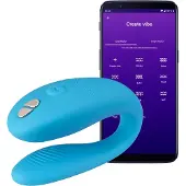 We-vibe Sync Go - App-gestuurde koppelsvibrator (turkoois)
