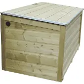 Lutra Kussenbox - Hout - Naturel - 160x67x67cm