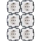 Kopp Athenis wandcontactdozen RA KV inbouw Glanzend wit (6 Stuks)
