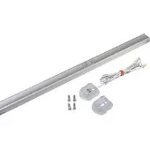 Hera LED-kledingstanglamp met sensor, 60cm LED-Kleiderstangenleuchte, alu / grijs / zink, Slaapkamer, metaal, Modern