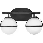 HINKLEY Wandlamp Hollis, dimbaar, zwart, Badkamer, metaal, Wandlamp