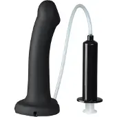 Strap-On-Me - Dildo Met Spuit Mogelijkheid - Zwart - Ø 3.6 cm x 19.60 cm