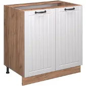 Vicco Fame-Line Keukenonderkast – 80 cm met legplank, WB Antraciet Wit Landhuis