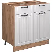Vicco Fame-Line Keukenonderkast – 80 cm zonder werkblad Wit Landhuis