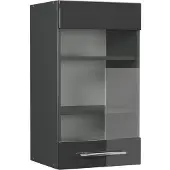 Vicco Fame-Line Glazen keukenkast – 40 cm Antraciet Hoogglans