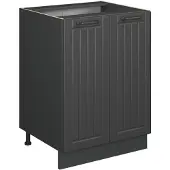 Vicco Fame-Line Keukenonderkast – 60 cm, WB Marmer Donkergrijs