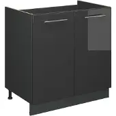Vicco Fame-Line Wastafelkast – 80 cm, WB Antraciet Antraciet Hoogglans