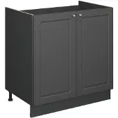 Vicco Fame-Line Wastafelkast – 80 cm, WB Marmer Anthrazit-Gold Landhaus