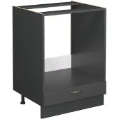 Vicco Fame-Line Ovenombouwkast – 60 cm, WB Antraciet Anthrazit-Gold Landhaus