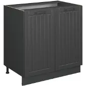 Vicco Fame-Line Wastafelkast – 80 cm met legplank, WB Marmer Donkergrijs