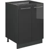 Vicco Fame-Line Keukenonderkast – 60 cm, WB Eik Antraciet Hoogglans