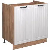 Vicco Fame-Line Wastafelkast – 80 cm, WB Antraciet Wit Landhuis