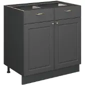 Vicco Fame-Line Keukenonderkast – 80 cm, WB Antraciet Anthrazit-Gold Landhaus