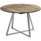 Vicco Eettafel Loyd, Eiken rustiek/Grijs, 120-160 x 120 cm Uitschuifbaar
