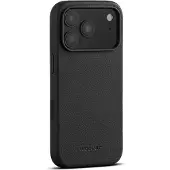 WOOLNUT Leren MagSafe iPhone 17 Pro Hoesje Zwart