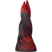 Creature Cocks Hell Kiss - gedraaide siliconen dildo - 19 cm (rood)