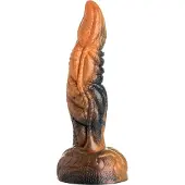 Creature Cocks Ravager - siliconen dildo met textuur - 20cm - oranje