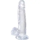 Pipedream - King Cock - Dildo met Balzak - 18 cm - Transparant