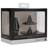 Ouch! Interchangeable Butt Plug Set - Pointed Medium - Zwart