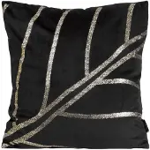 Blink Decoratieve Kussenhoes 45x45 cm Zwart Velours