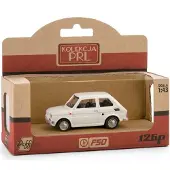 Daffi Fiat 126P Maluch Modelauto 1:43 Wit - PRL Collectie