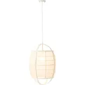 J-Line Hanging lamp ion linen/bamboo white small