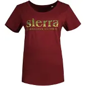 Sierra Climbing Burgundy T-shirt Met Korte Mouwen Rood M Vrouw