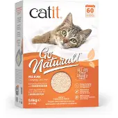 Catit - Go Natural! Pea Husk Pellet Clumping Cat Litter - Vanilla Scent - 2 x 2.8kg (5.6kg total)