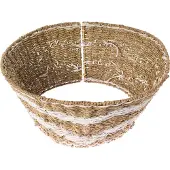 Beliani HIVER - Kerstboomrok - Natuurlijk/Wit - ⌀ 60 cm - Zeegras
