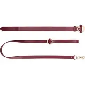 Ouch! Ouch Halo - Luxe Collar met Riem - Burgundy