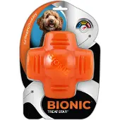 Bionic Treat Star - Vulbaar Voederspeeltje Hond - Drijft en Stuitert - Sterk Rubber - 12cm - Oranje
