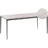 Beliani SOVARETO - Tuintafel - Donkergrijs/Lichtgrijs - HPL/Aluminium/marmer