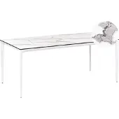 Beliani SOVARETO - Tuintafel - Wit - HPL/Aluminium/marmer