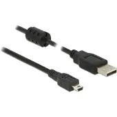 DeLOCK USB Mini datakabel - 1.5 meter - Zwart -