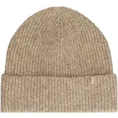 Manfield - Heren - Beige beanie - Maat 1
