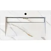 Lambini Designs Quri keramische wastafel 80cm marmer met kraangat