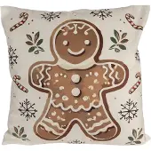 Clayre & Eef Kussenhoes 45x45 cm Beige Polyester