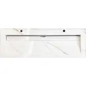 Lambini Designs Quri keramische wastafel 140cm marmer met kraangaten