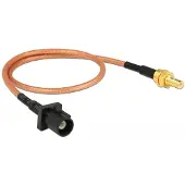 DeLOCK Fakra A (m) - SMB (v) adapter kabel - RG316 - 50 Ohm / transparant - 0,30 meter