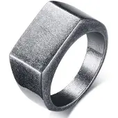 Mendes Edelstaal zegelring Heren Used Look-18mm