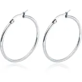 Cilla Jewels Hoop oorringen Dames Edelstaal Zilverkleurig-60mm