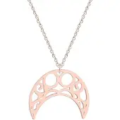 LGT JWLS Hippe dames ketting Staal Maan Hanger Rose