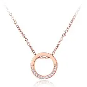 Cilla Jewels Dames ketting Edelstaal Rose Zircon Circle