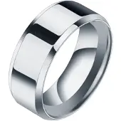 LGT JWLS Heren ring Titanium Zilverkleurig 8mm-17mm
